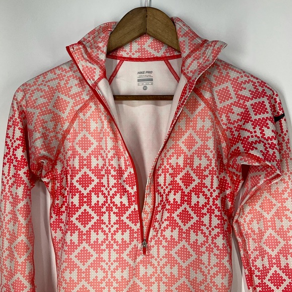 Nike Pro Dri Fit Qtr Zip Pullover, peach ombre’ - Picture 2 of 15